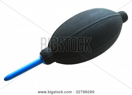 polvo soplador aislado blanco