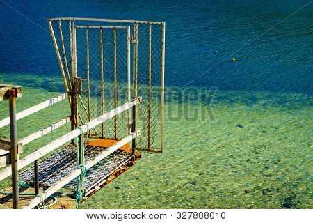 Fishing Port Old Pier And Gate In Bleik Village. Andoya Island, Vesteralen Archipelago.
