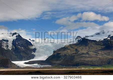 Alpine landscape in Skaftafell National Park Iceland, Europe
