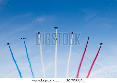 Planes Doing Stunts In The Sky In Spain