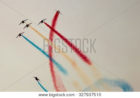 Planes Doing Stunts In The Sky In Spain