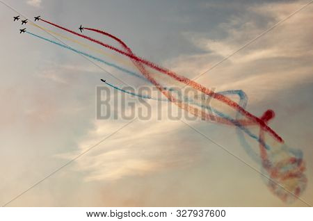 Planes Doing Stunts In The Sky In Spain