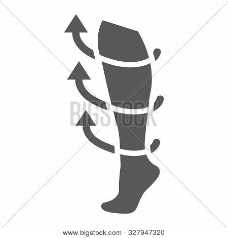 Compression Stockings Glyph Icon, Medical And Equipment, Medicine Socks Sign, Vector Graphics, A Sol