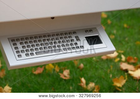 Metal Vandal-proof Keyboard Close Up, Traveler Terminal