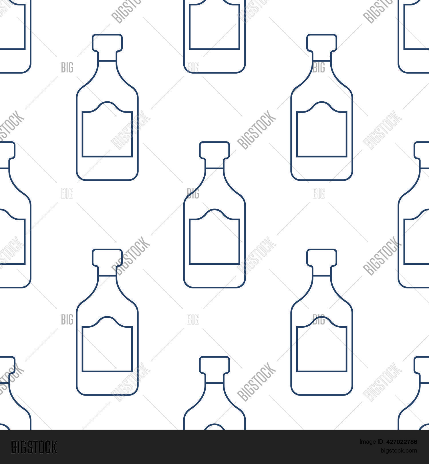 Rum Bottles Seamless Vector & Photo (Free Trial) Bigstock