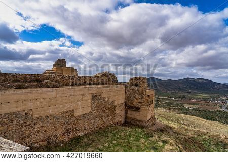 Alcazaba De Reina, Moorish Fortress Over Village Of Reina, Badajoz Province, Extremadura, Spain