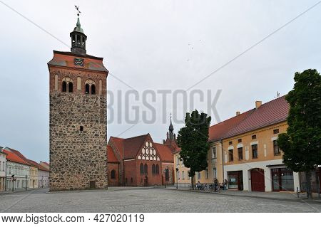Luckenwalde, July 13: Market Tower And St. John's Church On July 13, 2021 At Luckenwalde, Germany. L