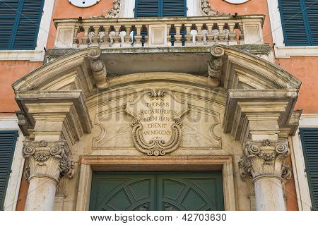 Biskop Palace. Ferrara. Emilia-Romagna. Italien.