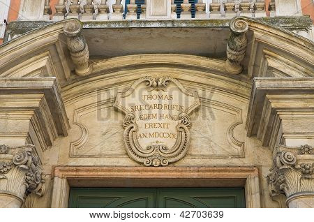 Biskop Palace. Ferrara. Emilia-Romagna. Italien.