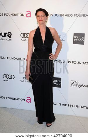 LOS ANGELES - FEB 24: Jennifer LaFleur arriva presso la Elton John Aids Foundation Oscar 21