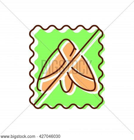 Moth Repellent Flat Icon. Fabric Feature. Textile Industry. Insect Protection. Color Symbol