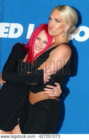 LOS ANGELES - JUL 15:  Juno Temple, Hannah Waddingham at the Ted Lasso Season 2 Premiere Screening at the Pacific Design Center Rooftop on July 15, 2021 in Los Angeles, CA