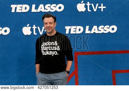 LOS ANGELES - JUL 15:  Jason Sudeikis at the Ted Lasso Season 2 Premiere Screening at the Pacific Design Center Rooftop on July 15, 2021 in Los Angeles, CA