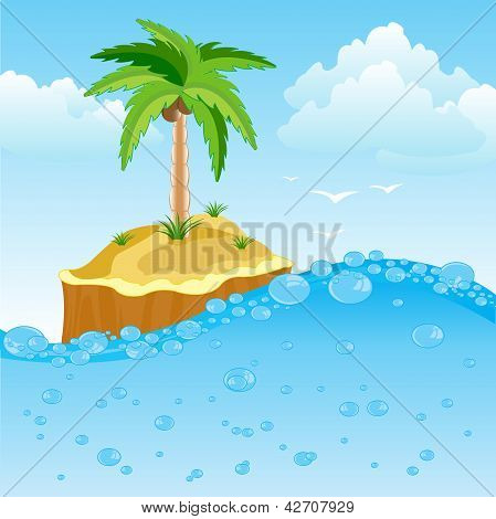 Desert Island w Ocean