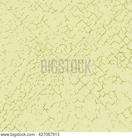 Craquelure Grunge Background. Cracked Paint Structure. Ceramic Tile Pattern. Exfoliate Surface. Cons