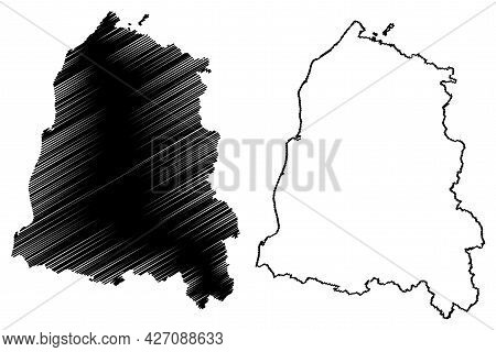 Ortenaukreis District (federal Republic Of Germany, Rural District, Baden-wurttemberg State) Map Vec