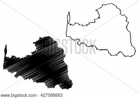 Osterholz District (federal Republic Of Germany, Rural District, State Of Lower Saxony) Map Vector I