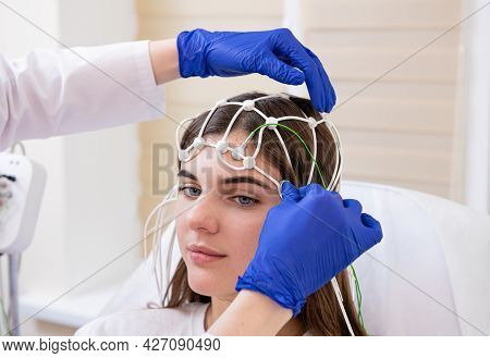 Patient Brain Testing Using Encephalography At Medical Center