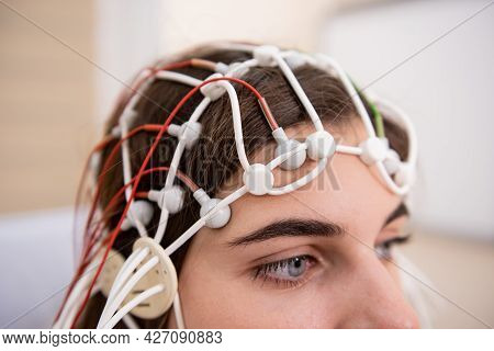 Patient Brain Testing Using Encephalography At Medical Center