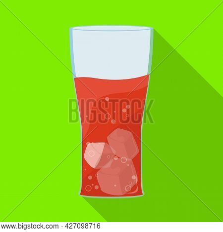 Vector Illustration Of Soda And Glass Symbol. Set Of Soda And Drink Vector Icon For Stock.