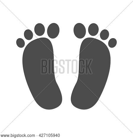 Feets Silhouette Vector Icon Isolated On White Background. Feets Icon For Web, Mobile Apps, Ui Desig