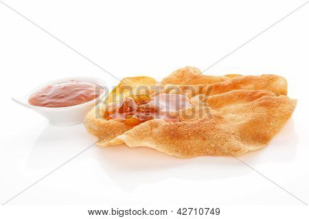 Papadum e Chutney.