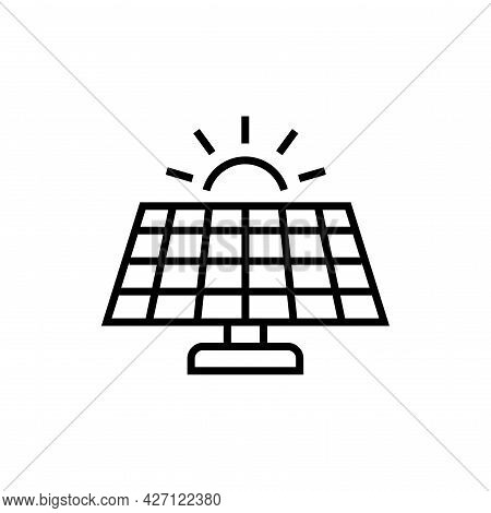 Solar Panel Icon. Green Technology Vector Illustration.