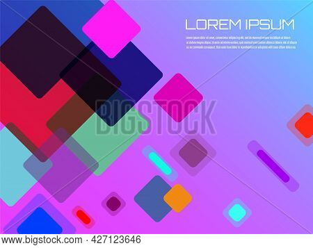 Abstract Geometric Background With Squares. Vector Banner Design For Your Content, Business, Emplate