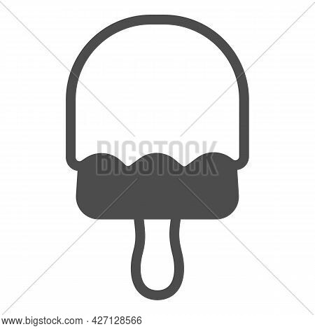 Vanilla Glaze Chocolate Ice Cream Solid Icon, Icecream Concept, Choco Vanilla Vector Sign On White B