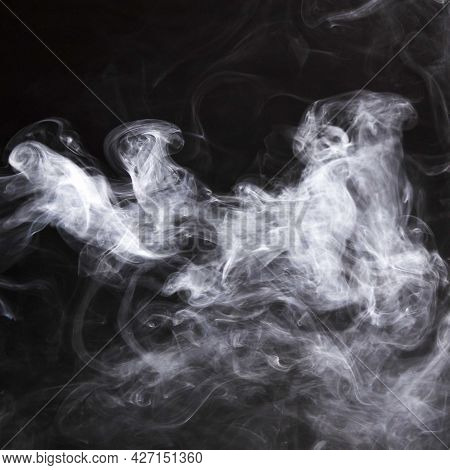 Fumes Smoke Spread Black Backdrop. High Quality Beautiful Photo Concept