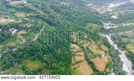 Mountain Landscape In National Park Theth In The Albanian Alps.