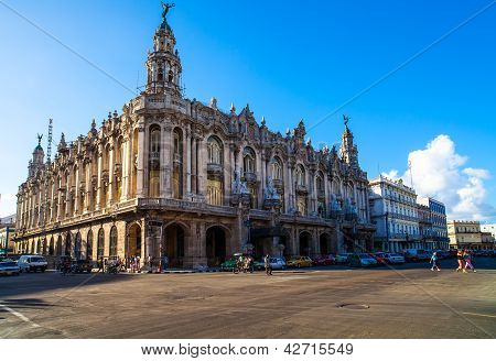 HAVANA, CUBA - DECEMBER 15, 2012: View from the gran Teatro in Cuba Havana