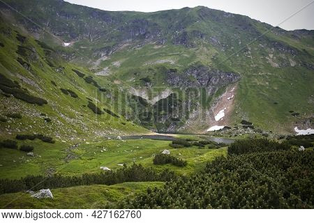 Rackova Valley, High Tatras, Slovakia: View On The Rackove Lakes.