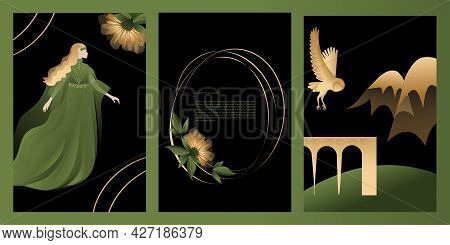 Set Of High Quality Vector Mystic And Elf Theme, Includes Illustrations Of Elves,  Fairies, Frames
O
