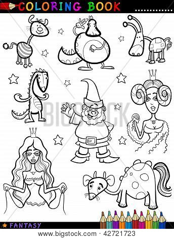 Fantasia merkkiä värityskirja