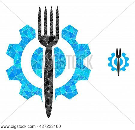 Triangle Food Hitech Polygonal Symbol Illustration. Food Hitech Lowpoly Icon Is Filled With Triangle