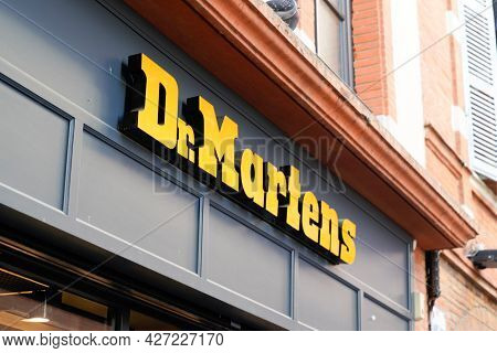 Toulouse , Occitanie France  - 06 25 2021 : Dr Martens Store Logo And Text Sign Of British Shoes Wor