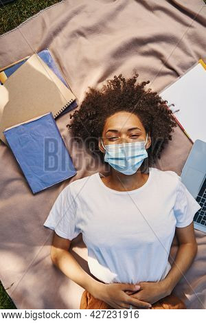 Student Getting Rest From Longtime Exhausting Studying