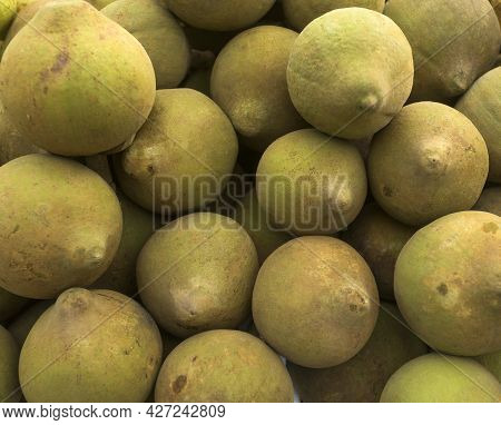 Sapote Fruit In The Traditional Colombian Market - Quararibea Cordata