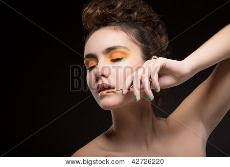 Stimmung. raffinierte sÃ¼ÃŸ trÃ¤umen. Nostalgie. helle Augen Make-up