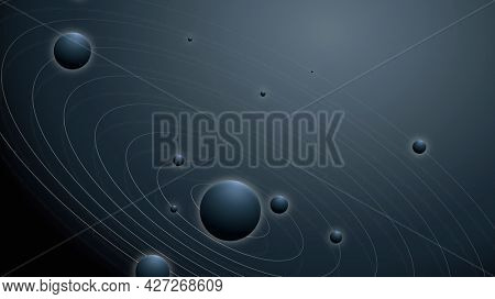 Solar system galaxy background with planets in aesthetic style
