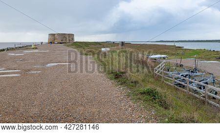 The Historic Naval Martello Tower At Aldeburgh, Suffolk, Uk