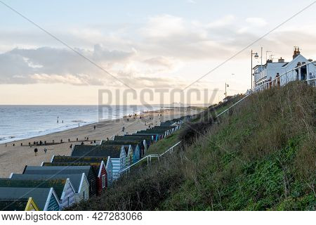 A View Of Southwold At Sunset On A Cold Autumn Evening