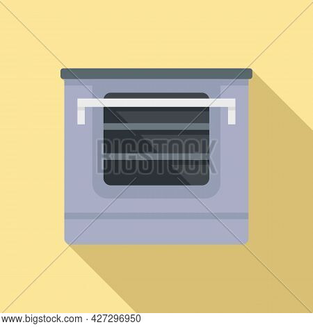 Temperature Convection Oven Icon Flat Vector. Electric Kitchen Stove. Cooker Convection Oven
