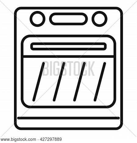 Electric Convection Oven Icon Outline Vector. Kitchen Stove. Gas Convection Oven
