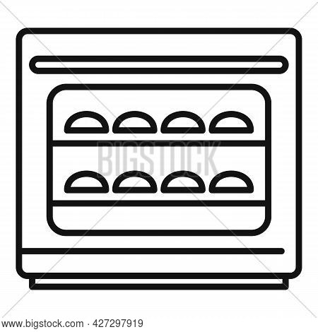 Baking Convection Oven Icon Outline Vector. Cooking Electric Stove. Gas Convection Oven