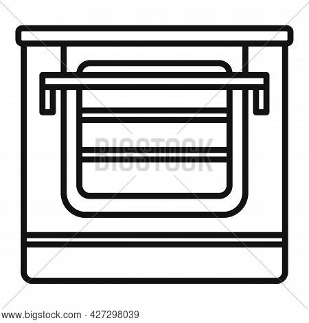 Temperature Convection Oven Icon Outline Vector. Electric Kitchen Stove. Cooker Convection Oven