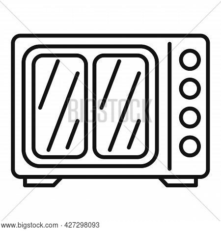 Heat Convection Oven Icon Outline Vector. Grill Gas Stove. Kitchen Convection Oven