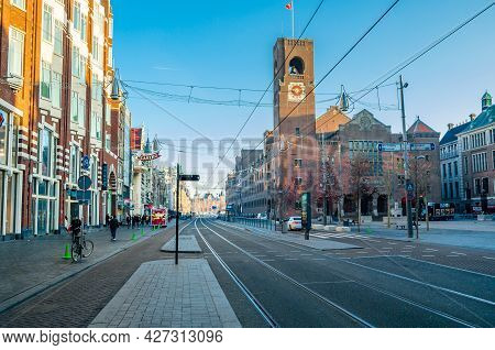Amsterdam, The Netherlands - November 17, 2018: Beurs Van Berlage Building In Amsterdam, Designed By