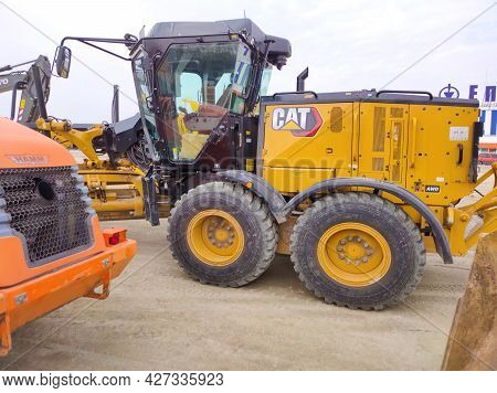 Kiyv, Ukraine - August 30, 2020: Caterpillar D9R By Cat Outdoor At Construction Site